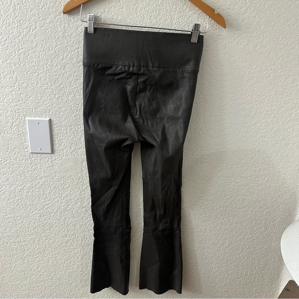 SPRWMN LEATHER CROP FLARE Pants size xs - Picture 6 of 9